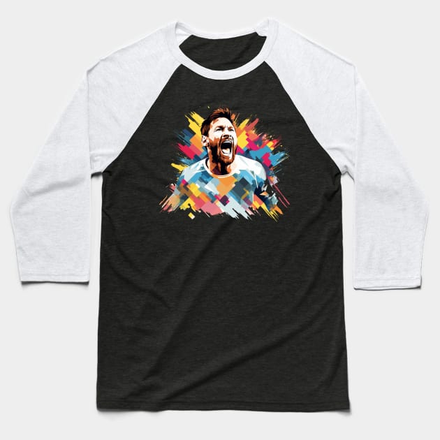 Celebration Lionel Messi in Inter Miami Baseball T-Shirt by DadJokesDotCo